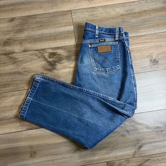 Vintage Wrangler Light Wash Denim Jeans Men 36 - Picture 1 of 8